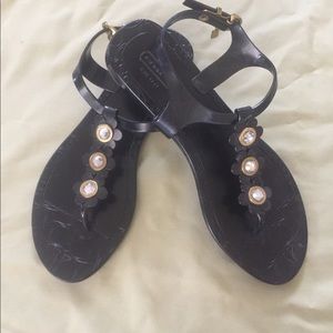 Coach Paisley Jelly Sandal Black